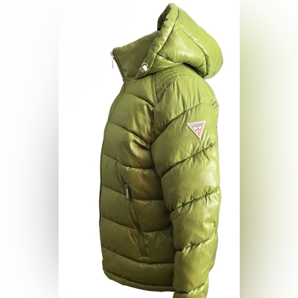 Guess Olive Puffer Jacket for Men